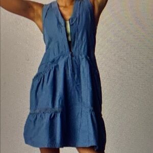 Anthropologie Blue Mini Dress